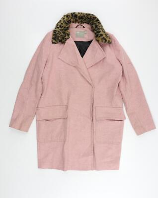 Fur Collar Asos Pink Fur Coat ASOS Womens Pink Pea Coat Size 10