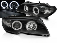 Scheinwerfer Paar Bmw 3Er E46 Coupe 03-06 Xenon Angel Eyes Ccfl Schwarz