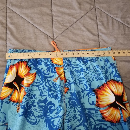 OP Ocean Pacific Board Swim Trunks Shorts Men's XL Lined Hawaiian Floral Pockets - Picture 6 of 11