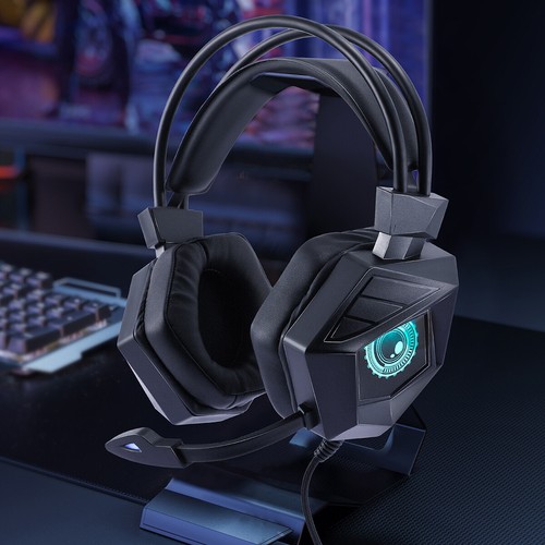Audifonos Gamer con Microfono Luz Led Para PS4 PS5 PC Connettore 3,5 mm Auricolari - Foto 67 di 87