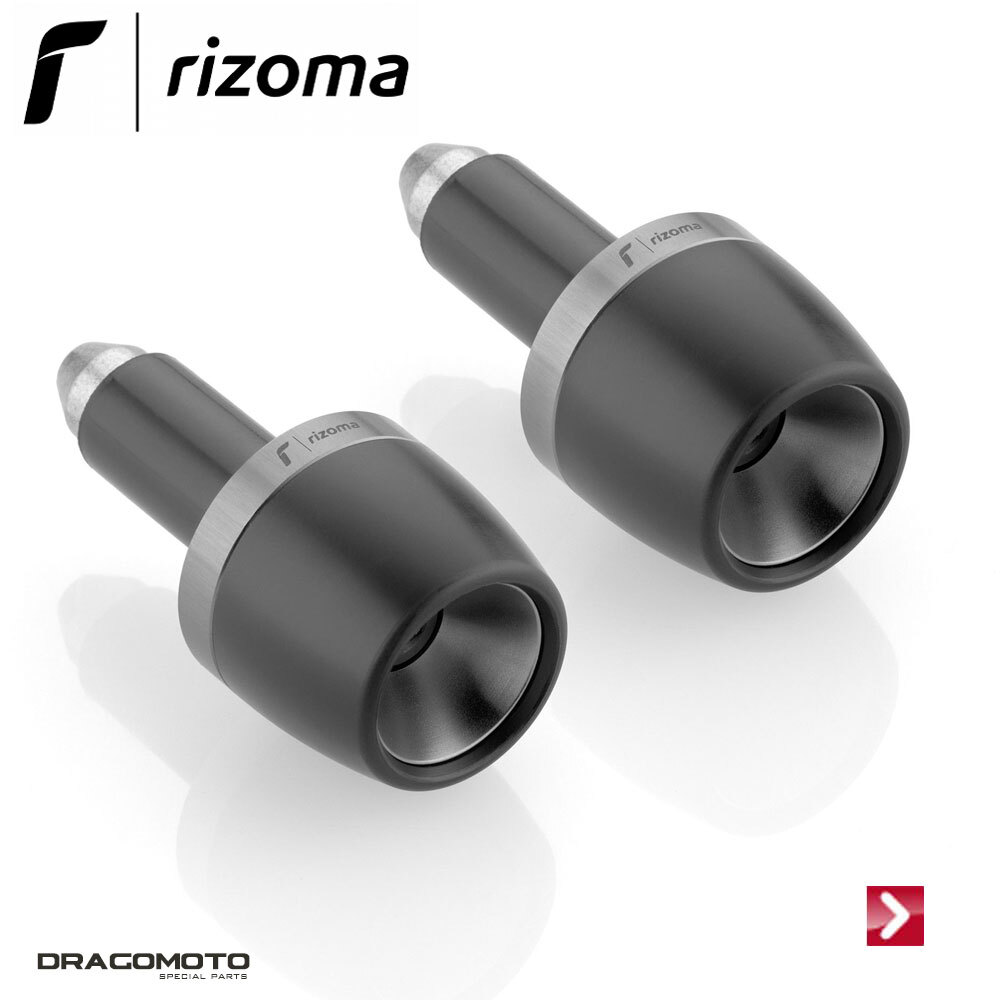 Embouts de guidon Rizoma MA532D anti-vibration en alu gris pour Vespa GTS 300