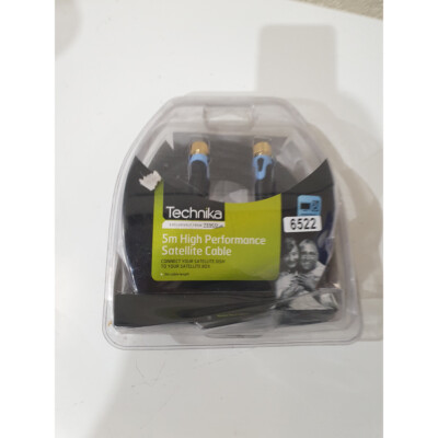 Technika TKCCS5SS13 schwarz 5m Gold Stecker Hochleistungs Satellitenkabel