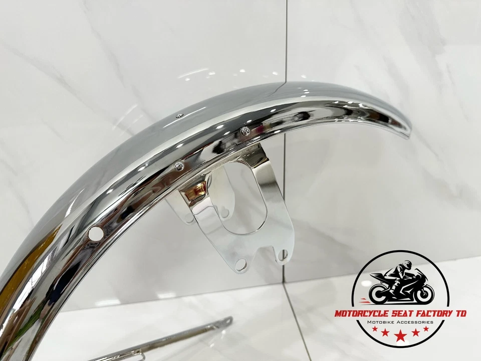 Guardabarros delantero acero cromo CB200T 1975-1974 HONDA CB200T 1975-1976 Foto 4 de 4