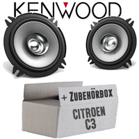Kenwood Lautsprecher FüR Citroen C3 Boxen 13Cm Koax Auto TüRen Hinten Einbauset