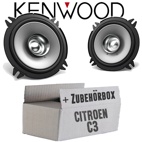 Kenwood Lautsprecher FüR Citroen C3 Boxen 13Cm Koax Auto TüRen Hinten Einbauset-image