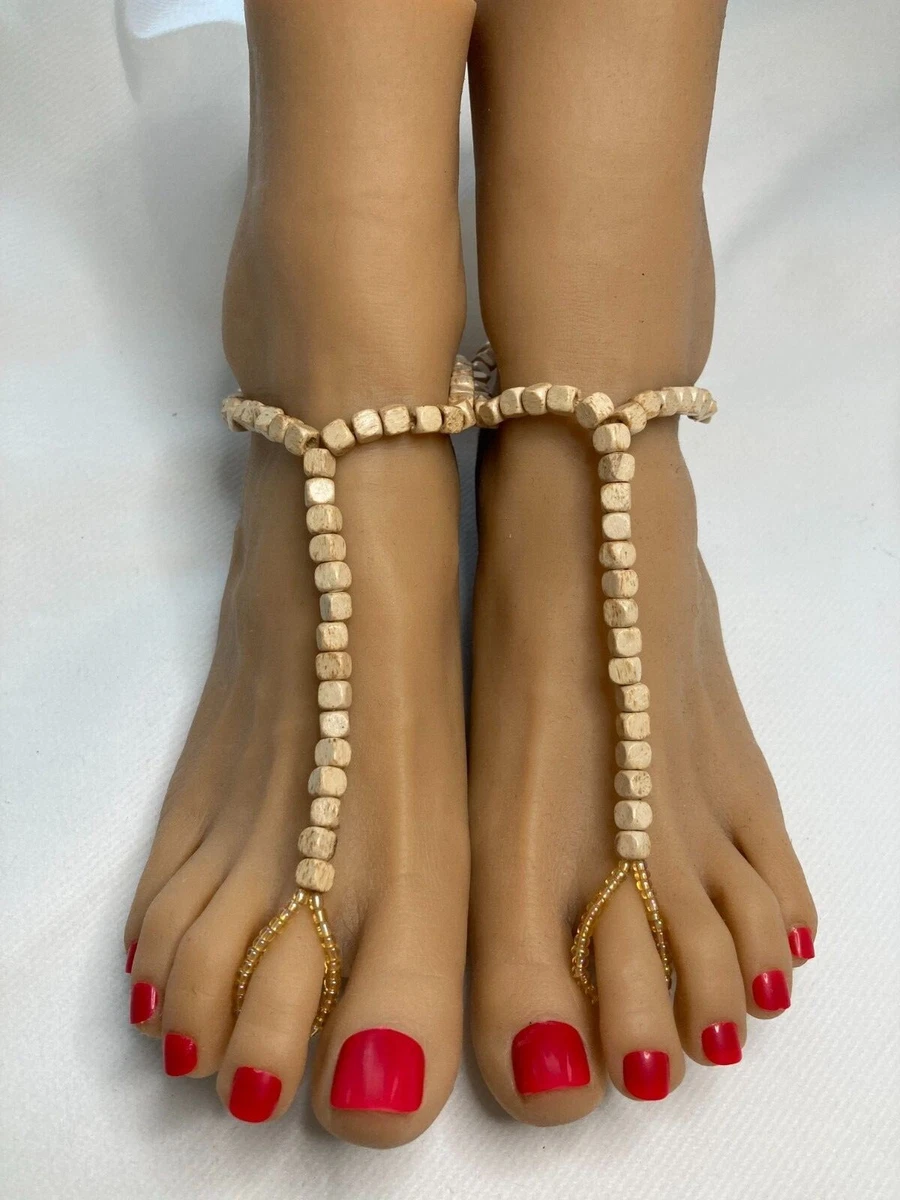 Bridal Sandals Beach Jewelry Foot Chain Ankle Bracelet Toe Ring – the best  products in the Joom Geek online store