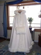Damen Hochzeit Cape Schal Mantel Winter Wärme Lange Jacke Braut Accessoires