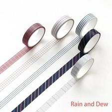 5 Rolls Colorful Washi Tape Decorative Sticky Paper Masking Tape Adhesive UK