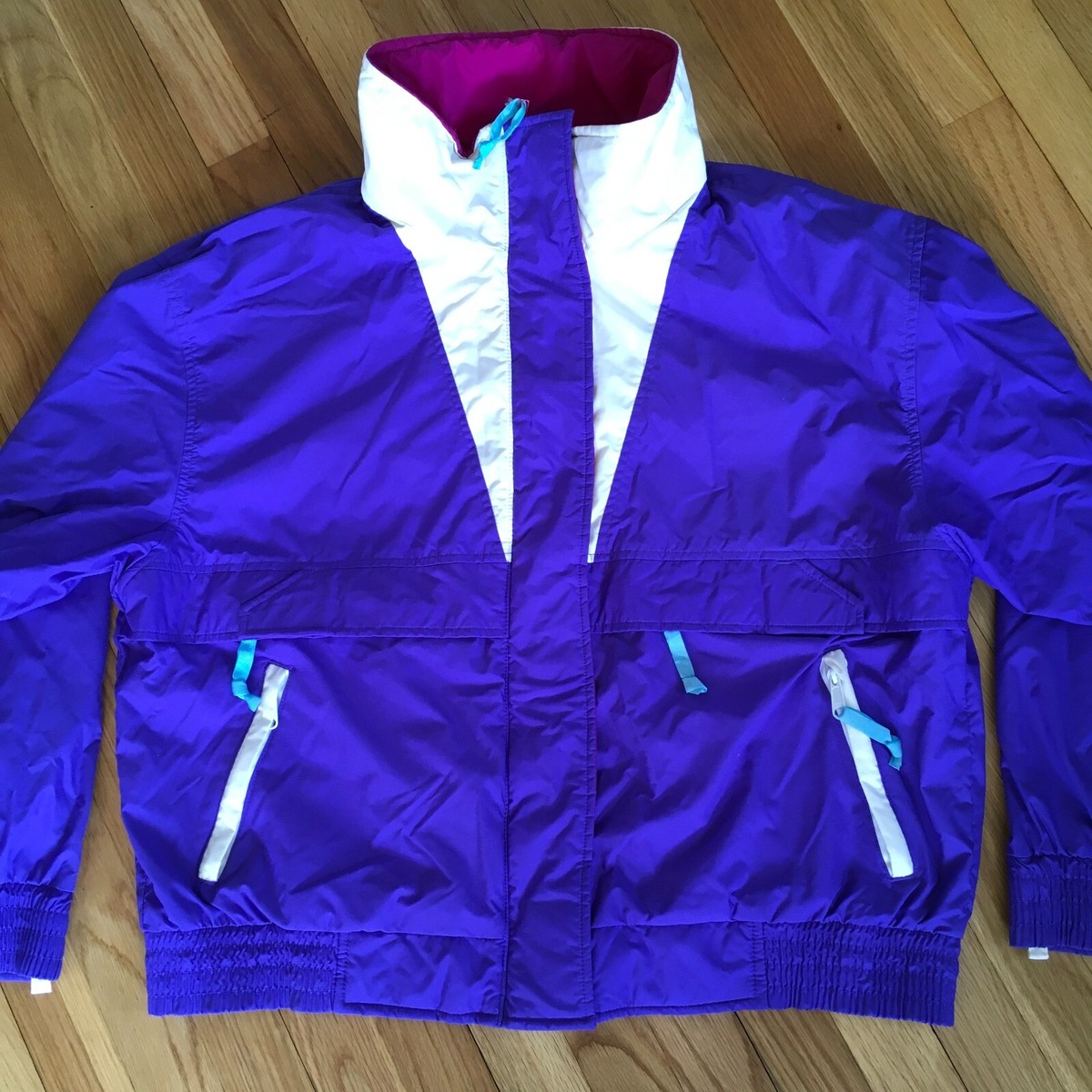 VTG 80s Woolrich Women Sigmet Gear Jacket Ski Shell Nylon Purple