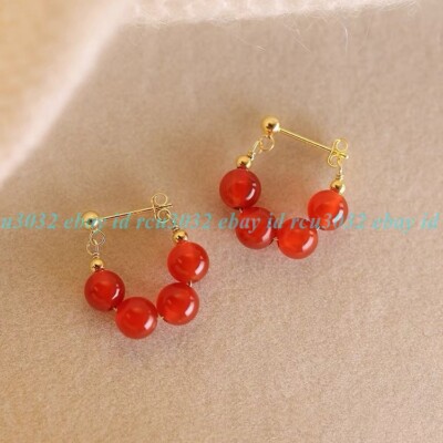 Handmade Multicolor Jasper Dangle Earrings | Silver Plated Hook | 6-8-10mm Natural Stone Beads