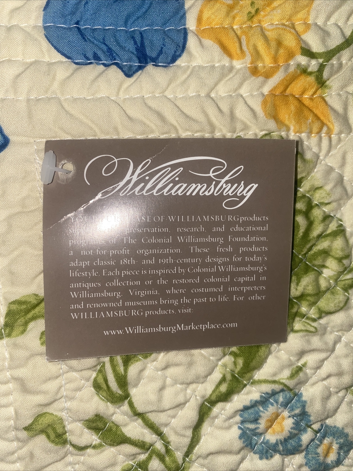 8 Williamsburg Placemats 2010 Reversible Daisy Blue Yellow Green