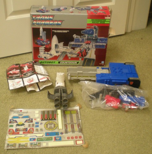 Vintage 1988 Transformers G1 Micromaster Rocket Base Countdown mit Box