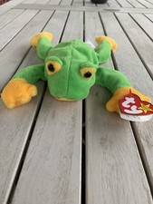 Ty Beanie Baby SMOOCHY THE FROG 1997 Retired RARE with Tag