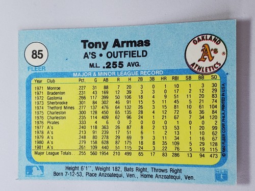 You Pick Your Cards ⚾ 1982 Fleer 1-385 ⚾ Baseball Set Builder card ⚾ - Picture 106 of 511