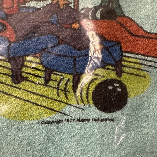 Vintage 1977 Master Bowling Towel- Bowling For Relaxation 11" X 18" Comedy - Picture 4 of 7