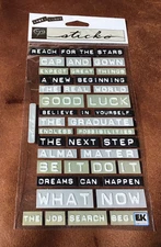 RETIRED STICKO THEMED SCRAPBOOK STICKERS SCHOOL GRADUATION WORDS *