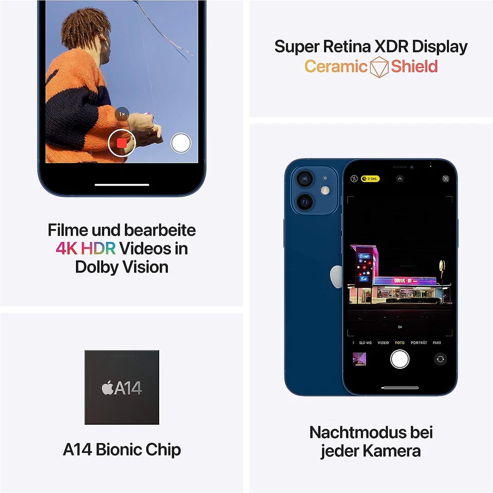 Apple iPhone 12 ✔ 64GB ✔ Weiß ✔ohne Vertrag ✔SMARTPHONE✔ NEU & OVP - Bild 4 von 4