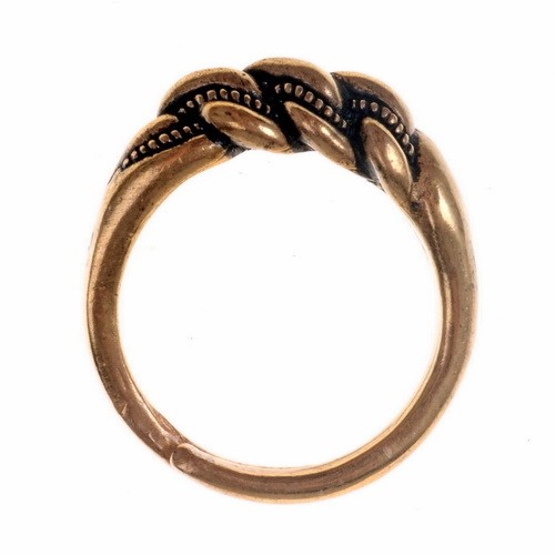 Wikingerring Wolin Wikinger Fingerring Replik historisch Ring Bronze/Versilbert - Bild 1 von 3