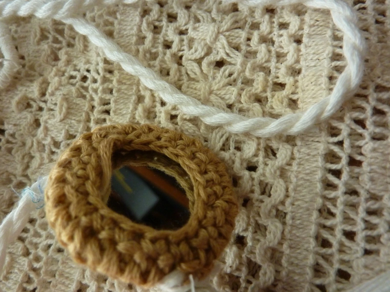 OFF WHITE ABITO GUADALUPE DESIGN SAVANA OCCHIELLO RICAMATO BIANCO SPORCO S