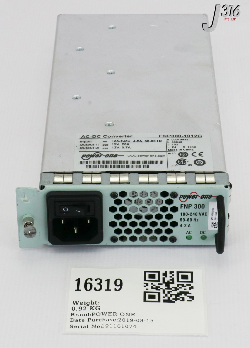 16319 POWER ONE DC CONVERTER POWER SUPPLY, 4022.478.00120 FNP300