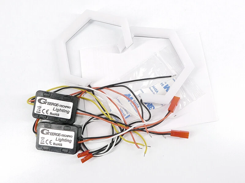 Para Jaguar XJ XJR XF XFR XE F-Pace hexágono LED hexágono olhos de anjo halo anéis luz - Imagem 4 de 4