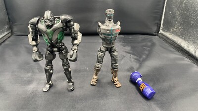 Lot of 2 Real Steel ZEUS & ATOM Figure Junkyard Bot 5  Figures 2011 Jakks