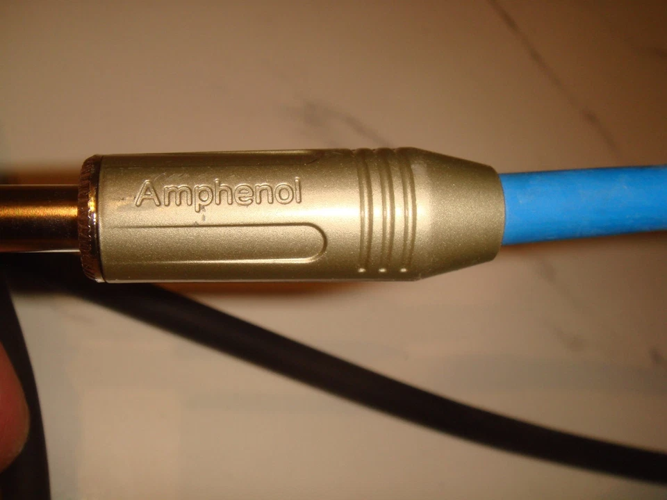 Cable de audio/guitarra para instrumento Pro Musicmover 120S1 Amphenol macho 3 pies EE. UU. Foto 3 de 4