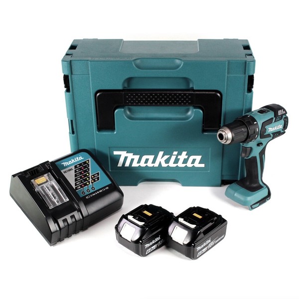 Makita Ddf 459 Rgj Akku Bohrschrauber 18V 45Nm + 2X 6,0 Ah Akku + LadegeräT-image