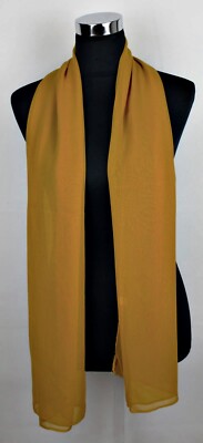 Chiffon Schal seidig Stola Tuch elegant schlicht festlich Hals Kopftuch