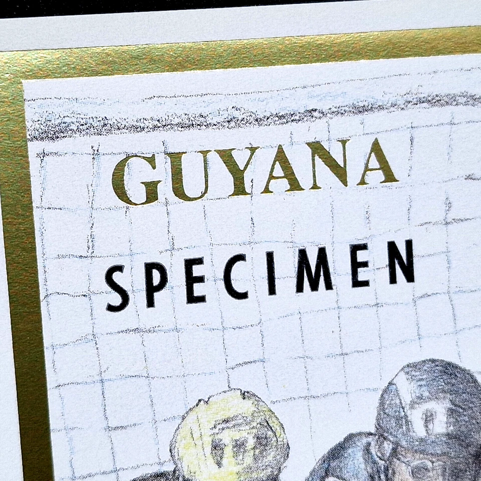 Guyana 1996 Soccer SPECIMEN Olympics Football MNH Gold Stamp Mi €100.00+ - Image 2 of 3