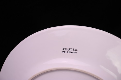 Ceriart SA White Cake Plate Stand Embossed Weave Pedestal Weave Portugal MINTY! - Picture 5 of 9