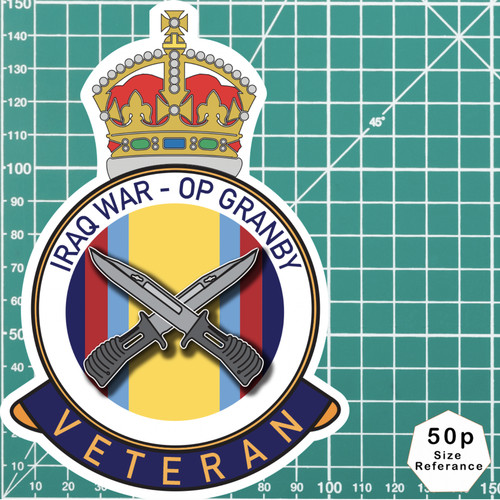 Iraq War - Op Granby Veteran UV Laminated Decal - Picture 5 of 7