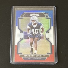 Nahshon Wright Rookie - 2021 Panini Prizm Red White and Blue #438 Dallas Cowboys