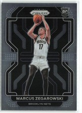 Marcus Zegarowski RC 2021-22 Panini Prizm Brooklyn Nets #300