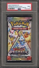 2025 POKEMON INT'L SCARLET & VIOLET PRISMATIC EVOLUTIONS BOOSTER PACK PSA 9