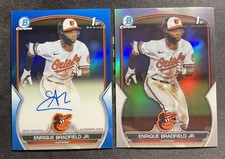 2023 Bowman Chrome Enrique Bradfield Jr 1st True Blue Auto /150 RC + Refractor
