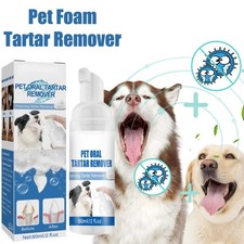 Pet Dental Tartar Remover Spray, Dog Cat Foam Teeth Clean Breath Freshener