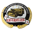 Vintage Caterpillar Sign - Gas Pump Automotive Trucks Service Porcelain Sign