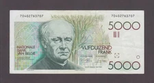 BELGIUM P.145-3707  5000 FRANCS GEZELLE  VF-EF WE COMBINE  2512