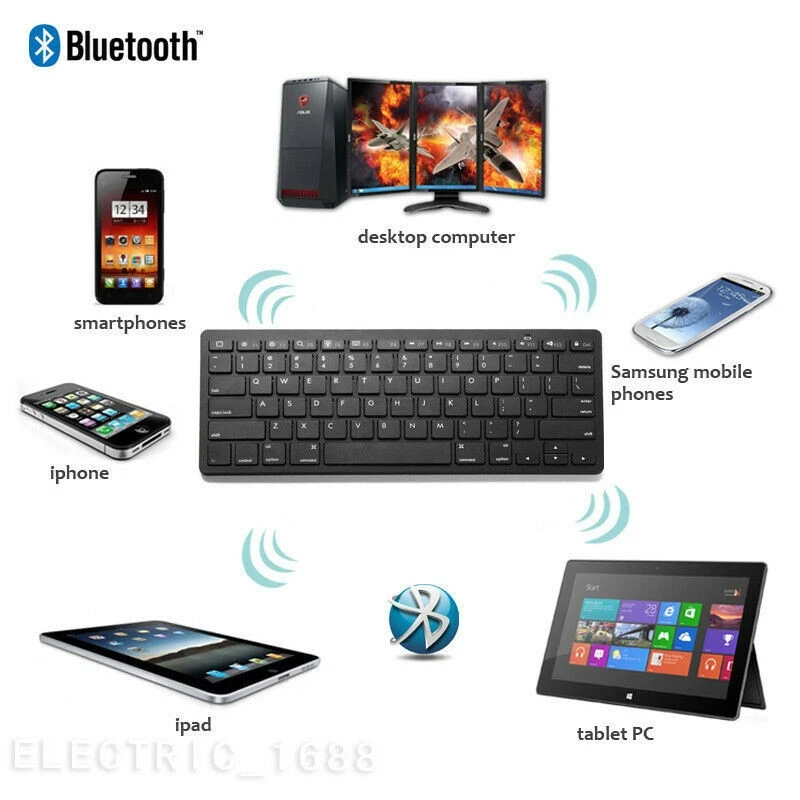 Bluetooth Wireless Keyboard for Apple iPad 7 8 9 10 11 Mac Computer PC Macbook - Image 4 of 4