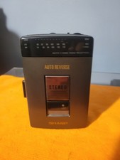 Sharp AM- FM Cassette Player JC-510 GY Auto Reverse Tested Works