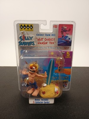 Hawk Silly Surfers Hot Dogger Hangin' Ten #33 Figure W/ 5 Collector Cards #16024