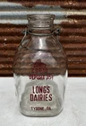 vintage one-gallon glass milk bottle from Long's Dairies in Tyrone, Pennsylvania