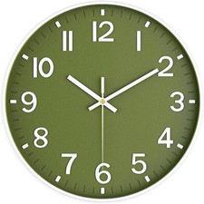 Wall Clocks Battery Operated 12 Inch Non Ticking Wall Clock Silent Analog Clock