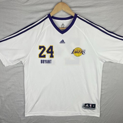 Camicia Kobe Bryant uomo media Los Angeles Lakers Adidas tiro riscaldamento top NBA