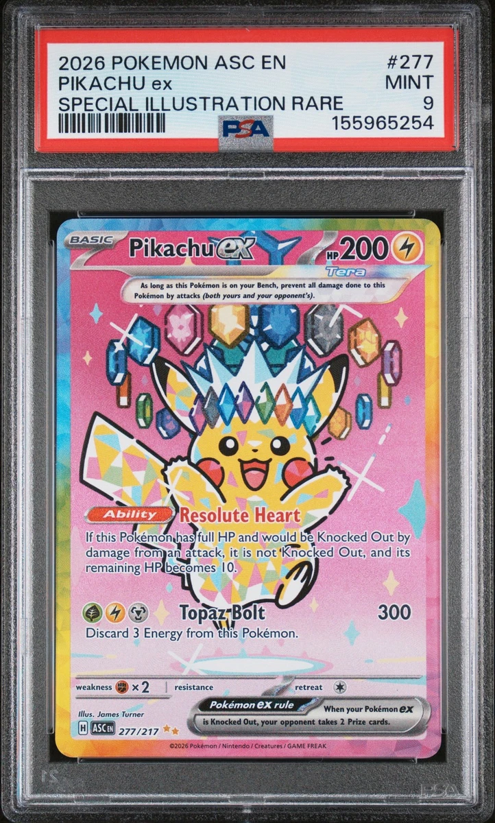 Pikachu Pokémon TCG Grade 9 Rare Individual Collectible Card Game