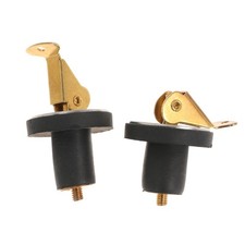 2 PCS Boat Drain Plug Brass Snap Rubber Deck Marine Twist Accessories