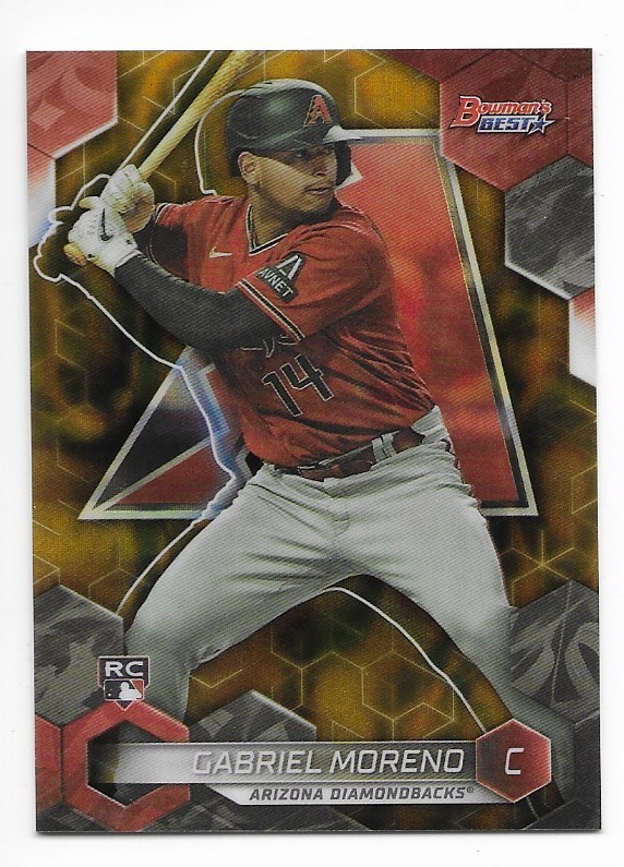 2023 Bowman's Best Gold Lava Refractor Gabriel Moreno RC Parallel 10/75 #38