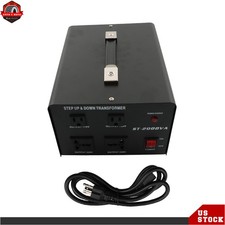 2000 Watt Voltage Converter Transformer Step Up/Down 110-120 V To/From 220-240 V