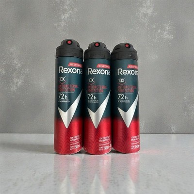 Rexona Men Antibacterial + Invisible 72H Deodorant Spray, 150 ML (Pack of 3)